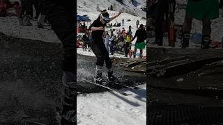 Girls Pond Skim - Water Slide Challenge Grimentz [18] #skiing #ski #switzerland #suisse #schweiz