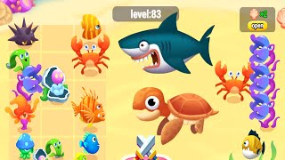 Merge Fish Monster Evolution 3d Battle - Merge War Monster Fight, Mega Shark Vs Mega Whale