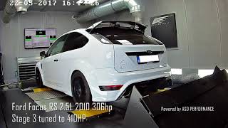 Ford Focus RS 2 5L 306hp stage 3 tuned to 410HP powered by ASD PERFORMANCE