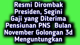 Resmi Dirombak, Segini Gaji yang Diterima Pensiunan PNS  Bulan November Golongan 3d Menguntungkan