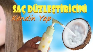 SAÇ DÜZLEŞTİRİCİ BAKIM NASIL YAPILIR - EVDE KENDİN YAP SAÇLARINI DÜZLEŞTİRİR YATIŞTIRIR