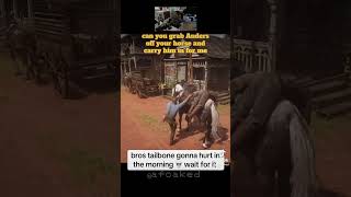 Arthur threw him down on his 🍑 💀 #gamingshorts #reddeadredmption2 #arthurmorgan