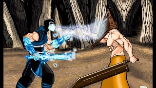 Pyramid Head VS Sub-Zero mortal kombat . Drawing cartoon 2 Animation. Full Hd 10840p .