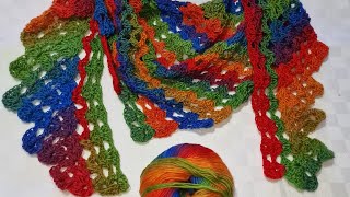 Sciarpa ALI DI DRAGO ALLEGRIA 🧶🌈🧶. Uncinetto facile