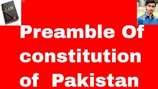 Preamble of constitution of Pakistan of 1973 in Urdu and Hindi Or constitution of pak part 2