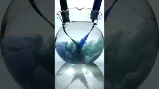 Blue and Green Paint Mixing in Water: A Soothing Gradient | #Art #Relaxation #Shorts