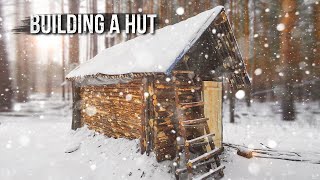 Building a hut in harsh weather conditions. Made the doors. Part 11.