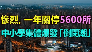 一年消失5600所，中小學集體爆發「倒閉潮」，大量教師過剩被迫失業，一大批學校人去樓空，數億個家庭被波及，一場更加可怕的危機悄然來臨#小學關停 #學校倒閉潮 #人口銳減 #教師失業 #中國教育