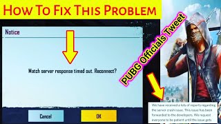 Pubg Officials Statement on Server Problems in Pubg | Match Server Response Timed Out. Reconnect 😢