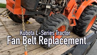 How to Replace a Fan Belt on a Kubota L-Series Tractor - SometimesBuilds