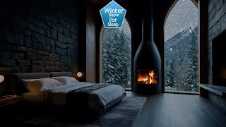 🌨️ Cozy Wooden Cabin Ambience | The sound of fireplace to help forget worries, healing insomnia