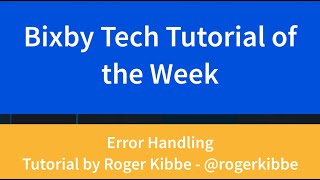 Error Handling in Bixby