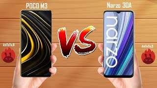 POCO M3 VS Realme Narzo 30A🔥 |📱Full Specifications📱Full Coverage📱