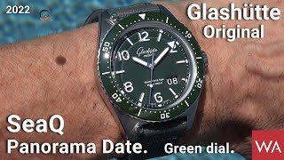 GLASHÜTTE ORIGINAL SeaQ Panorama Date. Green dial & bezel.