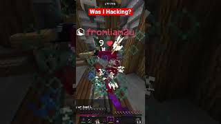 They Thought I Was Cheating 😂 #minecraft #minecraftshorts #hypixel #skywars #hacker #pvp #hacker