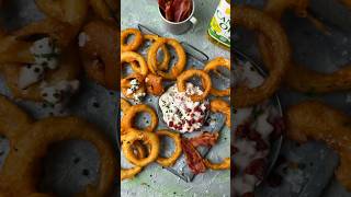 ONION RINGS WITH BACONNAISE 🤤 #food #recipe #onionrings