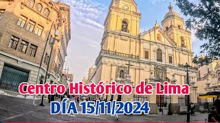 LIMA PERÚ 4K | ASÍ SE VIÓ LA PLAZA MAYOR DE LIMA Y JR UCAYALI | CENTRO DE LIMA | DÍA 15/11/2024