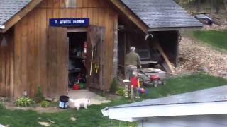 Mowing with Grandad 2010