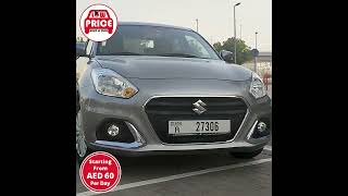 Rent Suzuki Dzire GLX starting from 60 AED per day