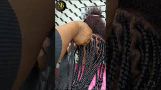 #shorts : Wrapping Method Of Gripping The Root Of BoxBraids Hairstyle