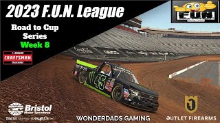 WonderDads Gaming: iRacing 2023 FUN League Road to Cup Season Race 8 at Bristol