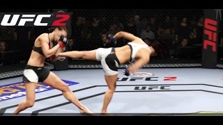 EA Sports UFC 2 Joanna Jędrzejczyk vs Michelle Waterson HD Gameplay (ps4)