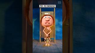 Pee Emergency 😂 (Animation Meme) #shorts