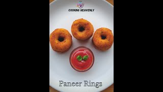 Paneer Rings | Fried Paneer Recipe | Golden Paneer Rings | Paneer Recipe | cooking heavenly #shorts