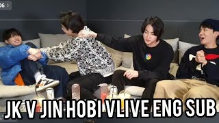 Jungkook V Jin J Hope vlive today | JK V Jin J hope vlive eng sub | BTS vlive today