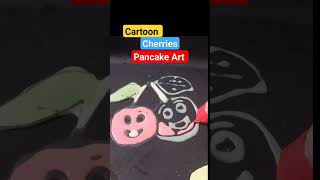 Cartoon Cherries Pancake Art #shorts