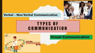 Types of Communications (verbal-non-verbal communication and visual communication)