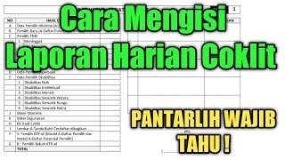 Cara mengisi Laporan Harian Coklit bagi Pantarlih || Bimtek Pantarlih part 6