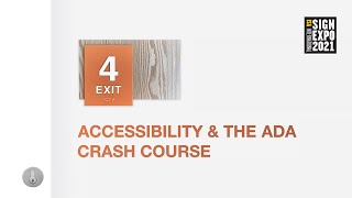 Nova Polymers Accessibility & the ADA Crash Course | ISA Sign Expo 2021