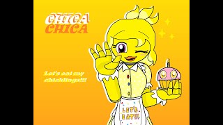 How I Draw ( My Chica AU REMAKE )