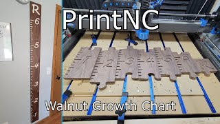 Walnut Puzzle Piece Growth Chart w/ My PrintNC!