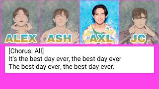 BEST DAY EVER • AJAA • color coded lyrics