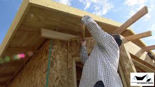 MY PARENTS HOUSE EPISODE 7B: CLOSING IN THE FRONT WINDOW FRAMING & ERECTING A FRONT DOOR ROOF