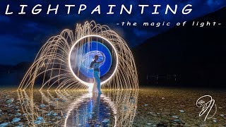 LIGHTPAINTING - the magic of light filmed at Lake Bohinj Slovenia 🇸🇮