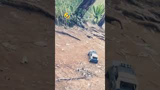 chucking my Toyota truck down a mountain 🤣 RC crawler bashing #RC #crawler #toyota #hilux #truck