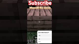 Minecraft fire cannon easy