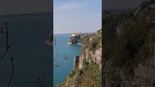 The old DUINO CASTLE 🏰 OVERLOOKING THE ADRIATIC SEA ITALY 🇮🇹 ITALIA 🇮🇹 #SHORTS #ITALY #CASTLE