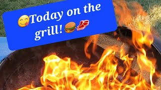 😋🥩🍔Hear that sizzle!! Today on the grill.