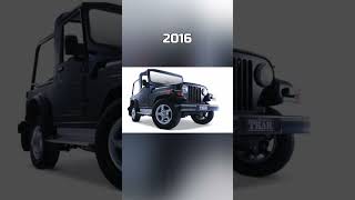 Evolution of Mahindra Thar (2010~2022) #shorts