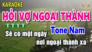 Karaoke Hỏi Vợ Ngoại Thành Tone Nam Nhạc Sống | Sinh Nguyễn Karaoke