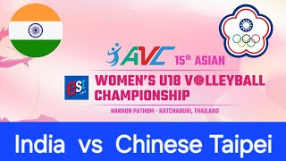 India vs Chinese Taipei, Asia girl's volleyball U-18