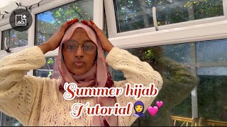 Perfect 4 summer hijab tutorial💕#hijabtutorial #modesty#abaya#likeandsubscribe