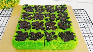 KEK PANDAN KUKUS DENGAN TOPPING TERKINI! Tanpa Pengembang & Tanpa Pelembut