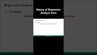 Nature of Regression Analysis #econometrics #education #regressionanalysis #economics