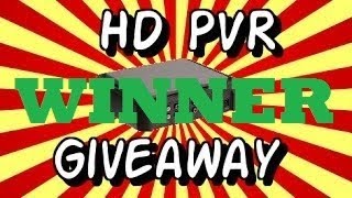 HD PVR Giveaway Winner!