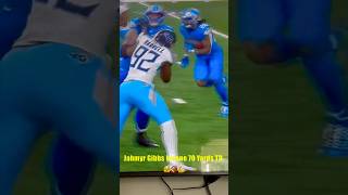 Jahmyr Gibbs Insane 70 Yards TD.🫣🏈💪#jahmyrgibbs #lions #td #football #sports #wow